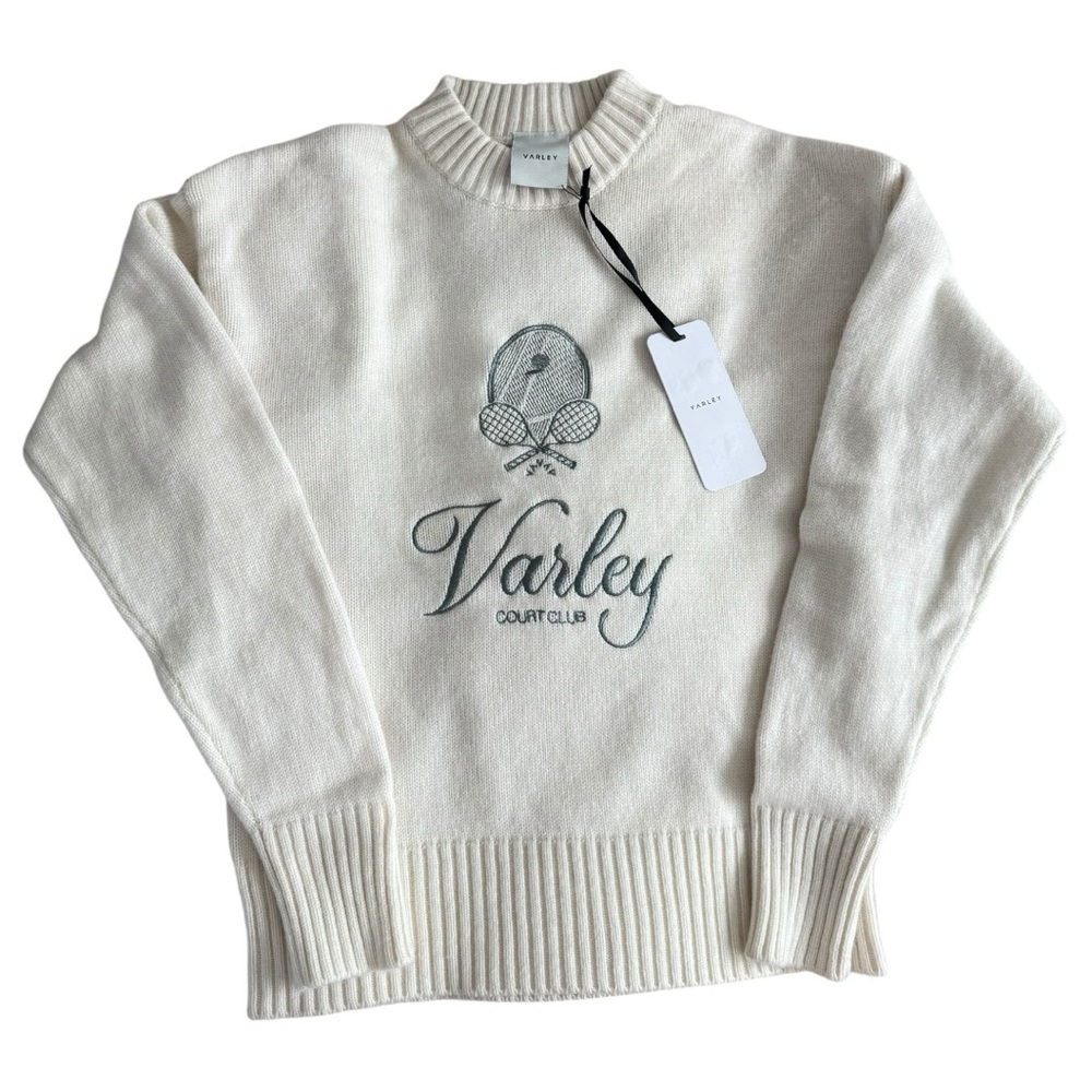 Varley Edie Namesake Knit Cashmere Blend Crew Neck Sweater, Size S, NWT - Picture 2 of 11